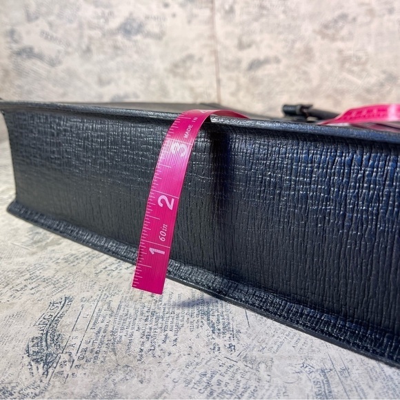 Jean Paul Gaultier 90s Vintage Black Leather Structured Portfolio - Picture 13 of 16